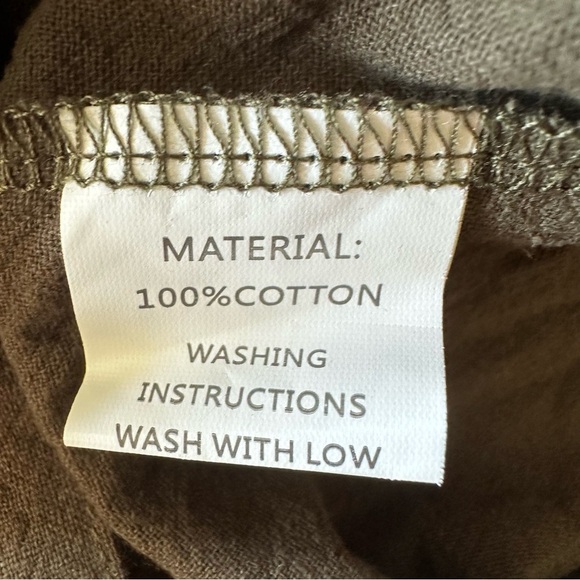 NWT Flygo 100% Cotton Bib Overalls Loose Fit Wide Leg Jumpsuits Romper XXL - Picture 7 of 9